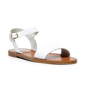 steve madden donddi white leather sandals